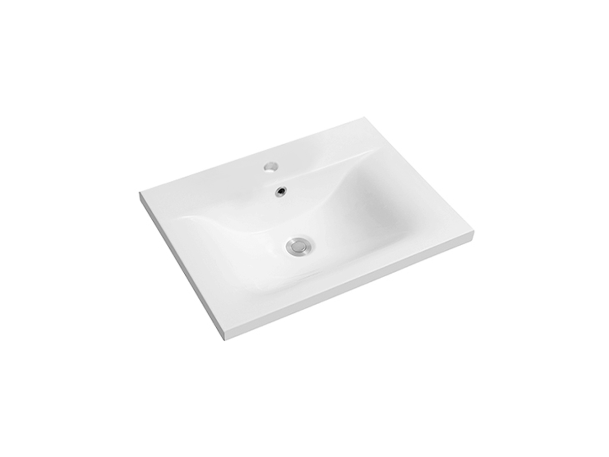 MEJE 24x18 Inch Drop in Rectanglar Single Hole Bathroom Sink, White