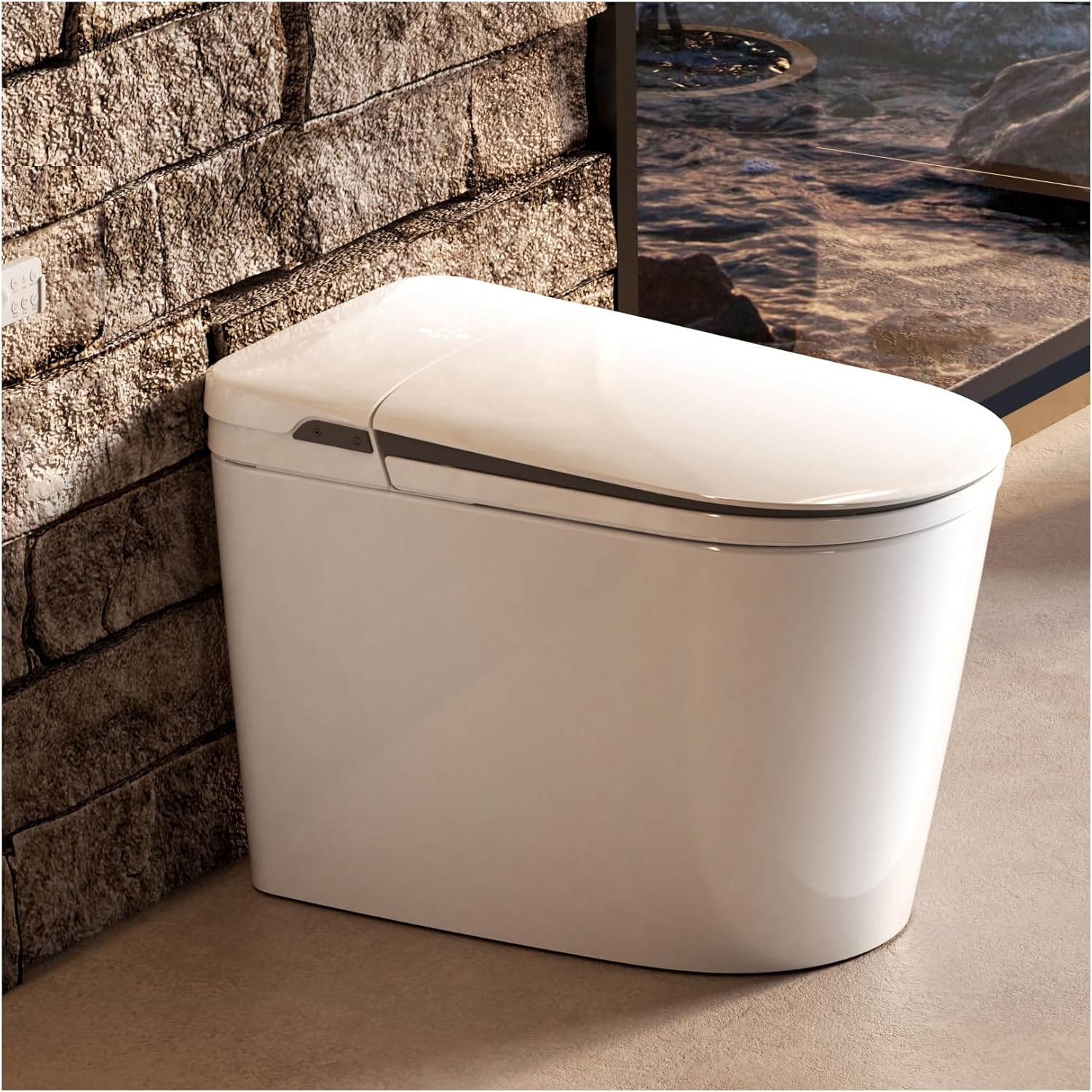 MEJE Smart Toilet  One Piece Elongated Bidet Toilet with Tank Built in