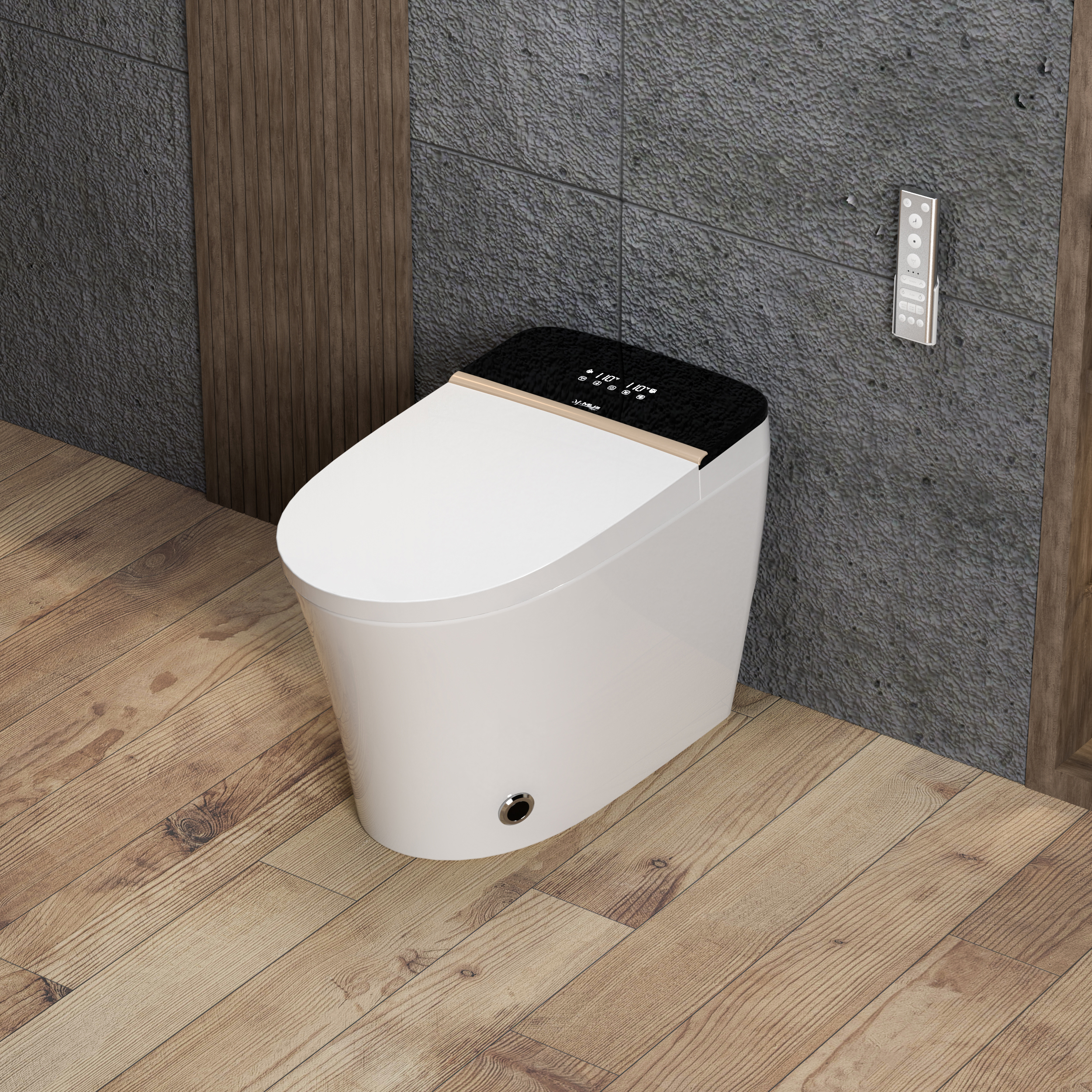 One Piece Elongated Smart Toilet Bidet with Dual Flush,  Auto Flush