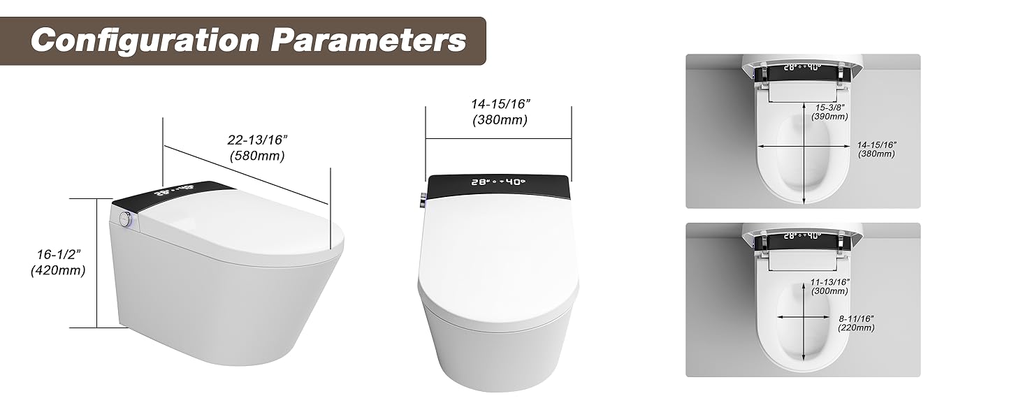 wall mounted smart toilet