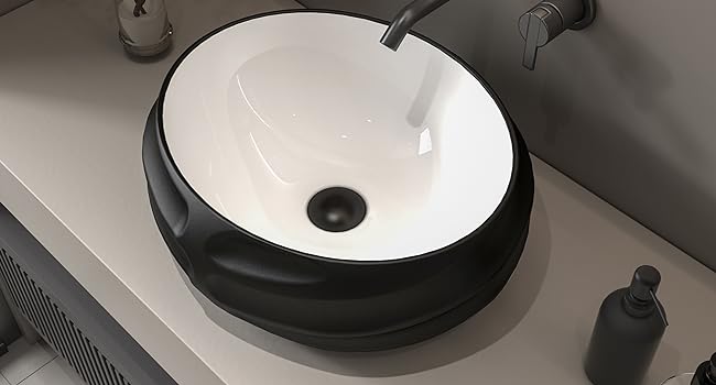 Matte Black Oval Art Basin