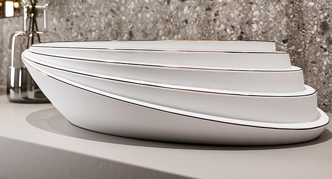 oval slant bathroom vessel sink