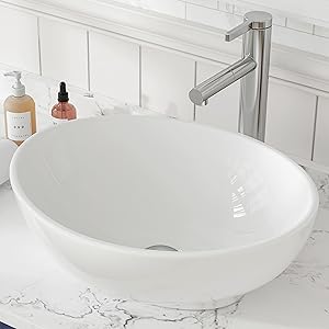 oval bathroom art sink