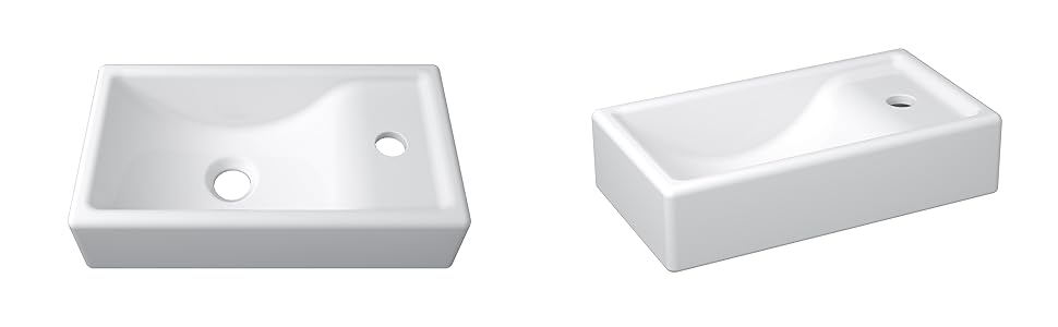 Small Wall Mount Corner Bathroom Vessel 