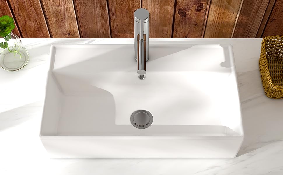 rectangular countertop vessel sink