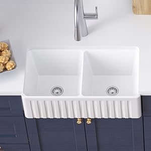 33 inch farmhouse double sink