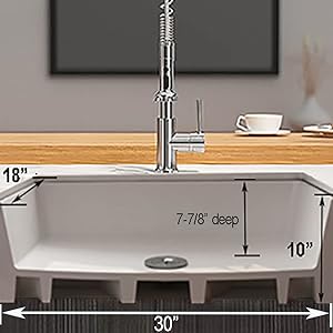 30 inch farmhouse white sink