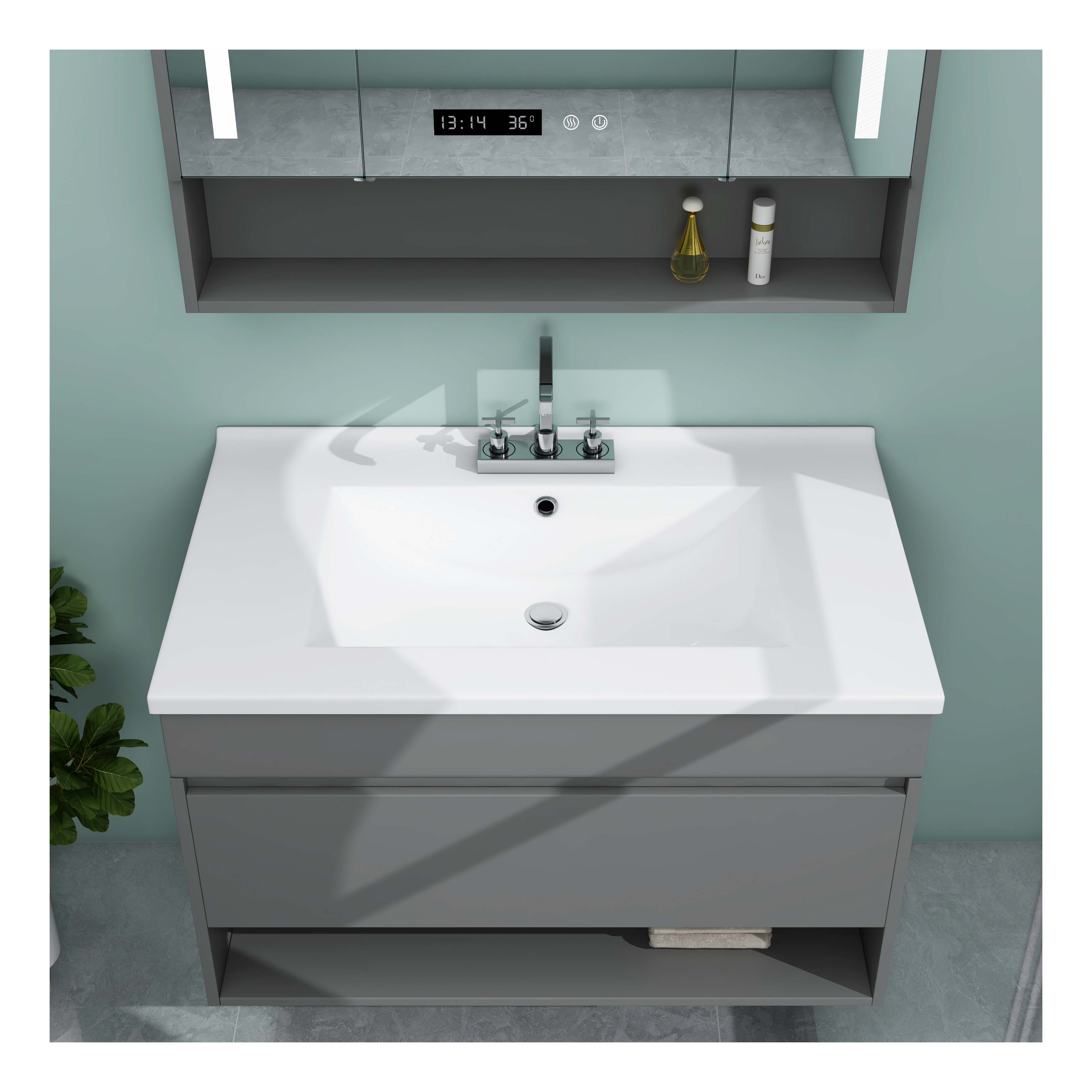 MEJE 30x18 Inch Drop in Rectanglar 3 Holes Bathroom Sink،  Vanity Sink 