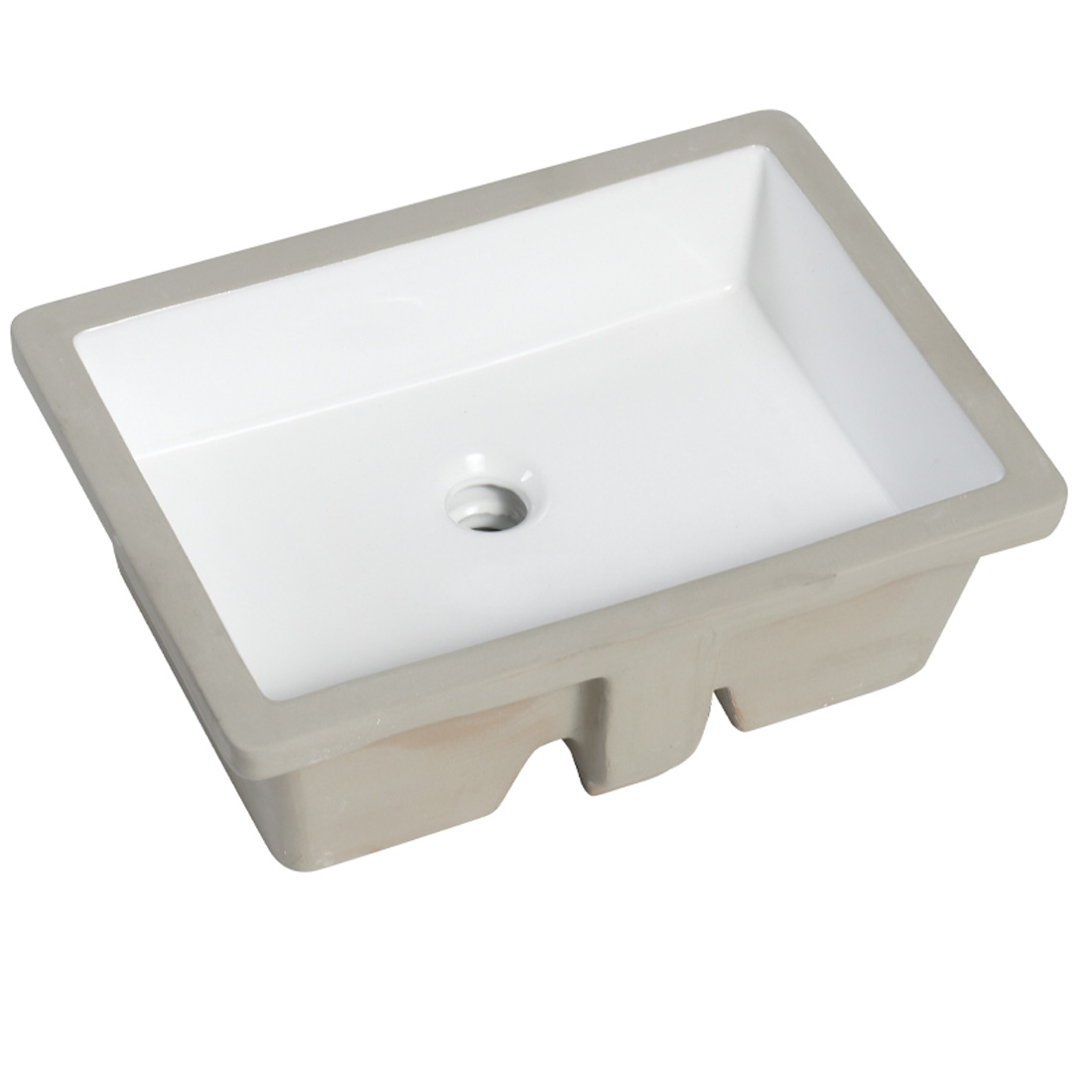 MEJE T2014 19 5 Inch Rectangle Undermount Bathroom vessel Sink،   White