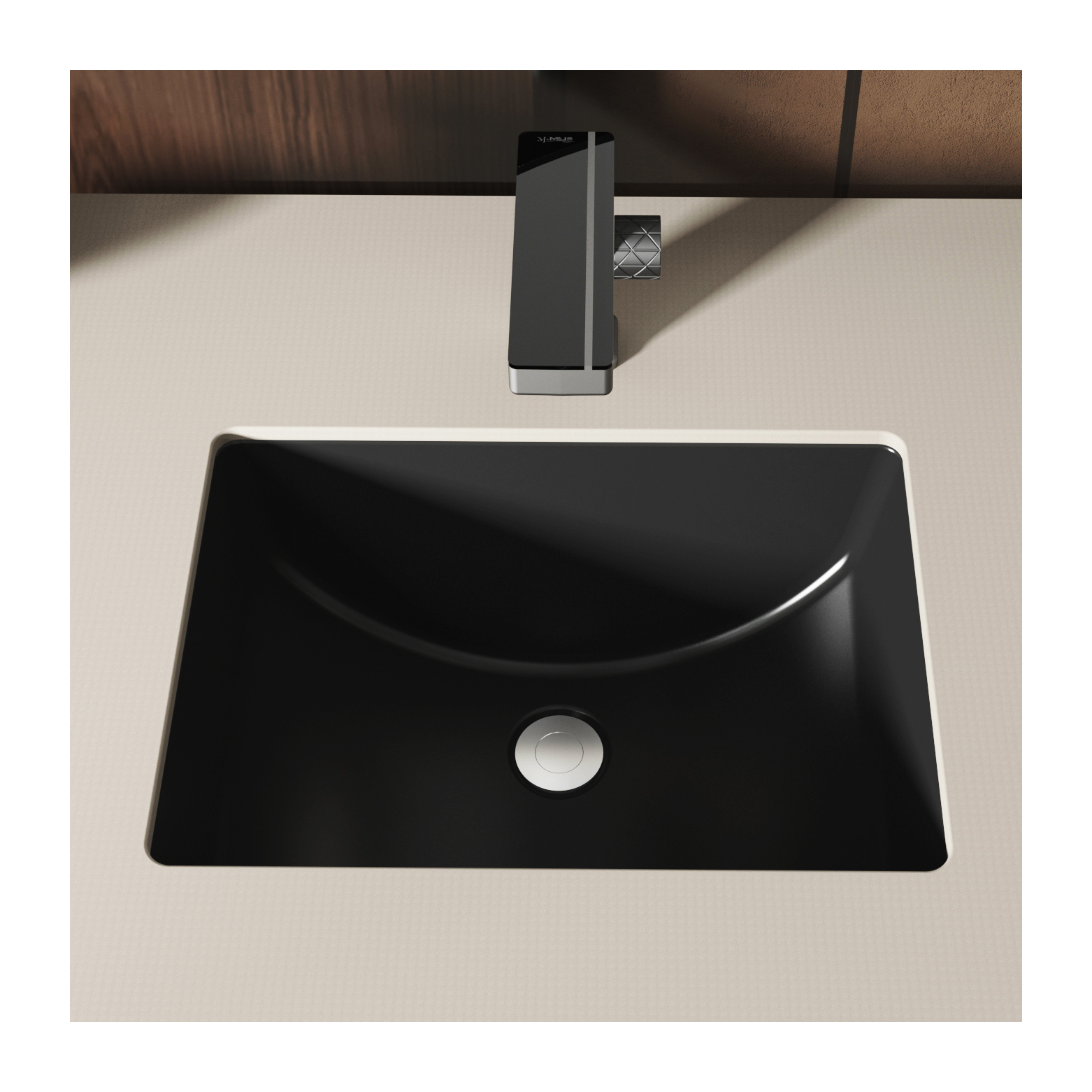 MEJE 202H Rectangle Bathroom Sink,  Vanity Undermount Sink