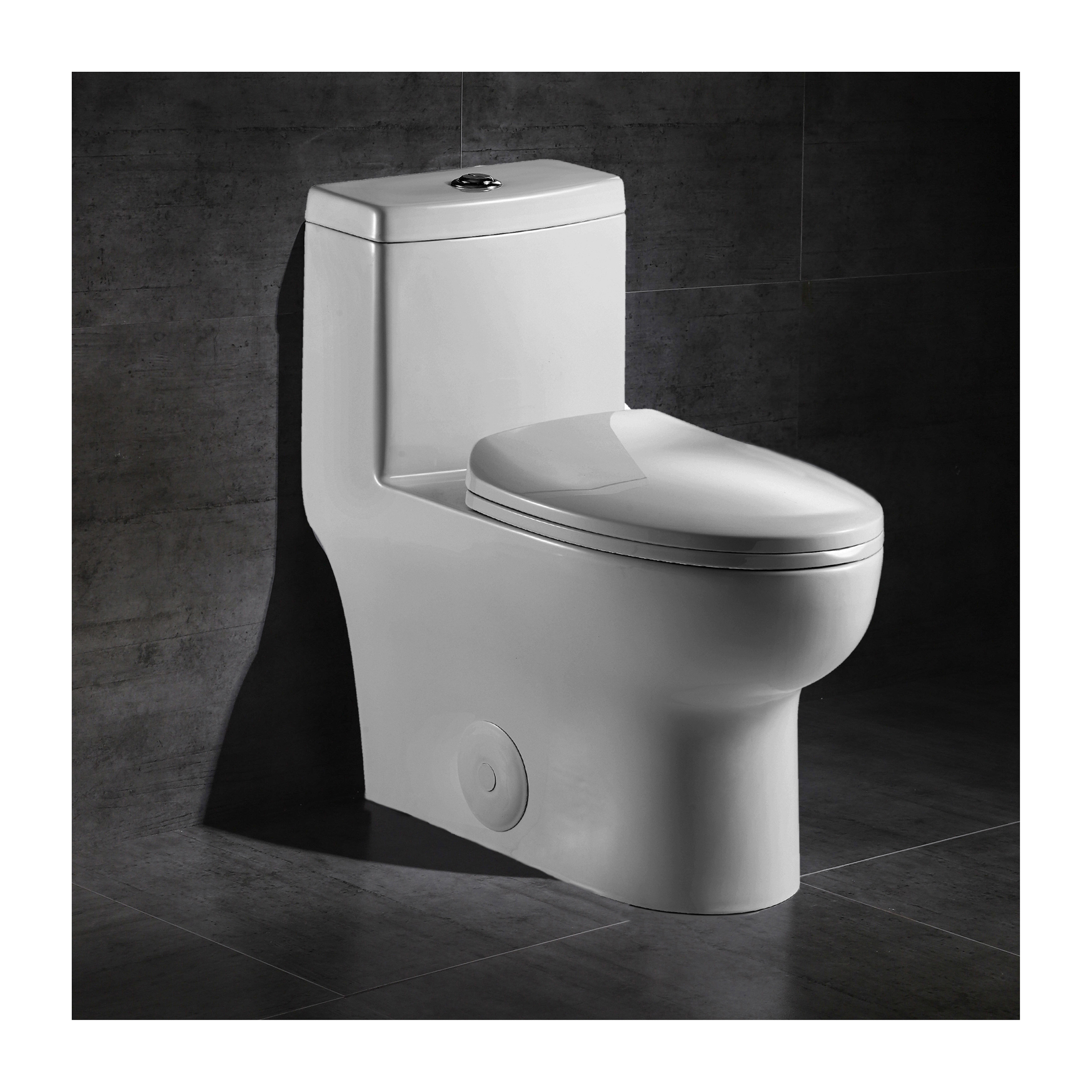 MEJE  76 Elongated Standard One Piece Toilet with Comfort Seat Height