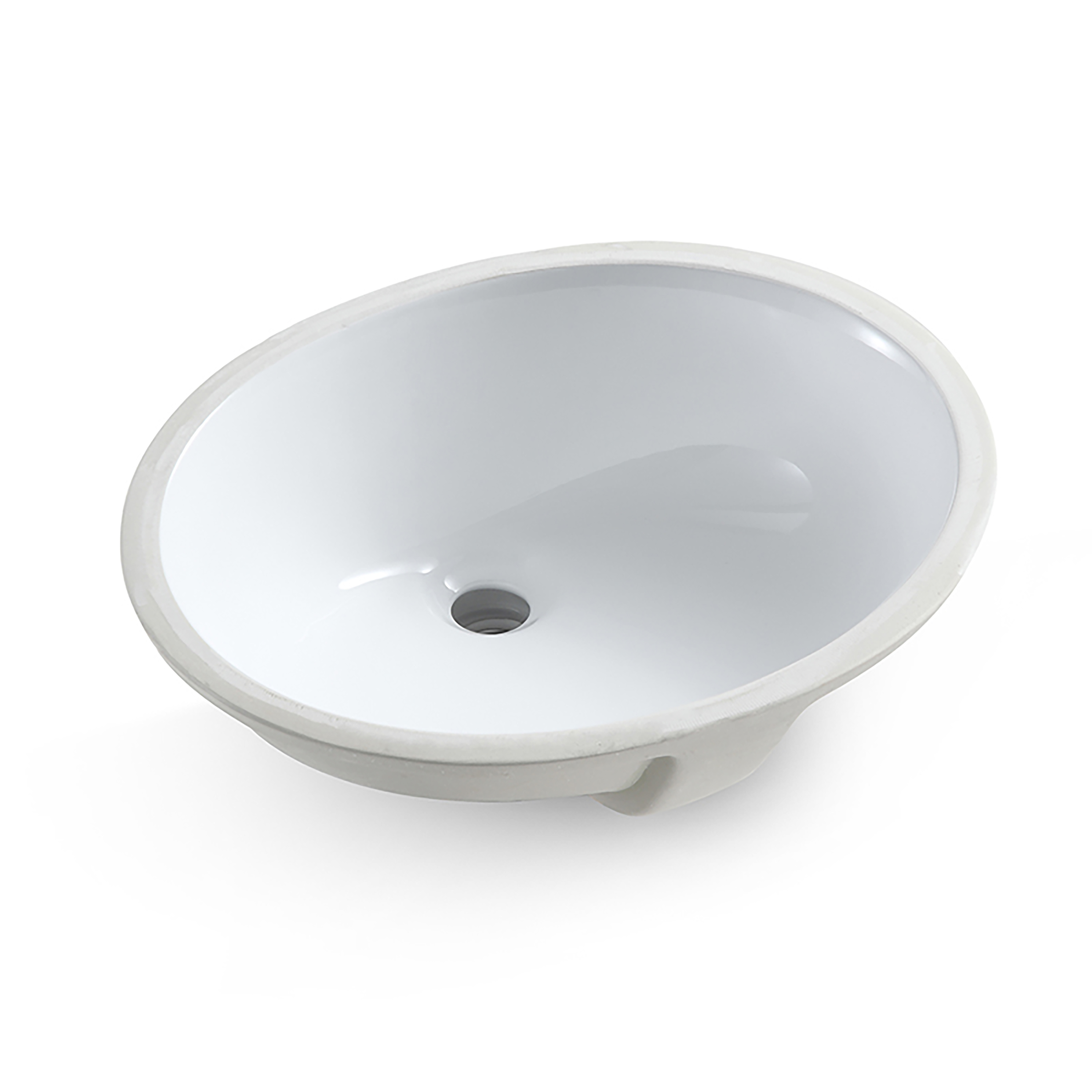 MEJE  Oval Shape Bathroom Sink Undermount, Modern Pure