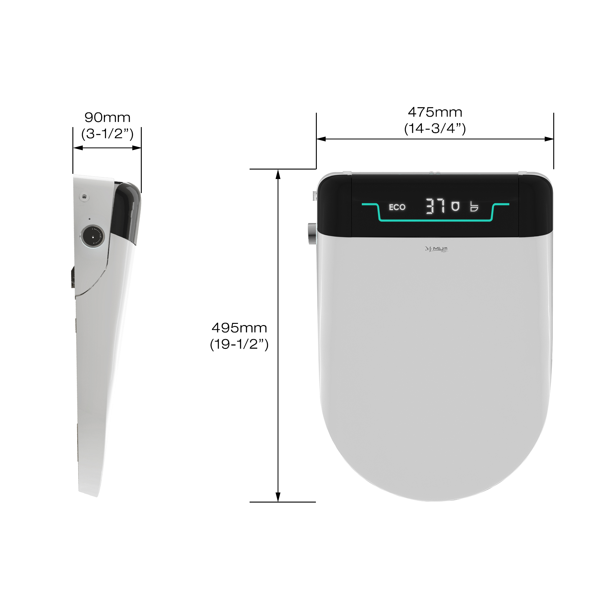 MEJE MN001U-Electronic Bidet Seat for  Toilets with Remote Control