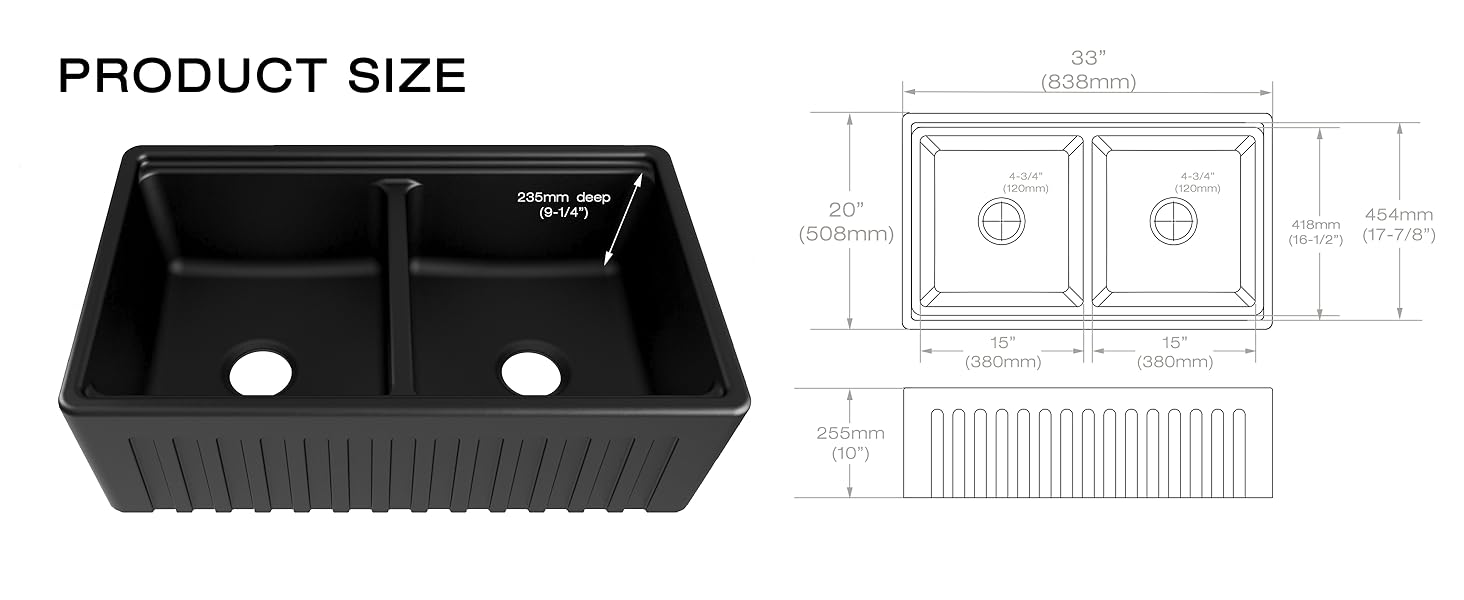 black double bowl kitchen sink