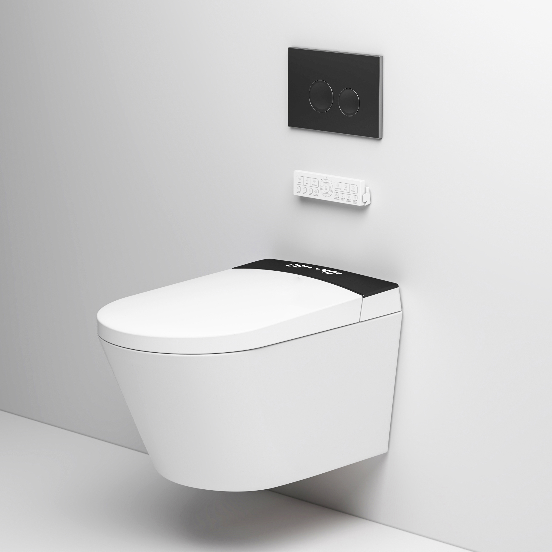 MEJE MZE014P - Intelligent Wall-Hung Toilet,  Elongated Smart Toilet 