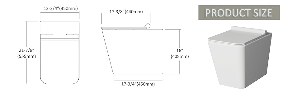 Square Toilet Bowl