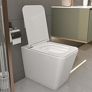 square toilet white