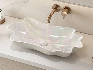 Pearl Glaze Ceramic Vessel Vanity Sink