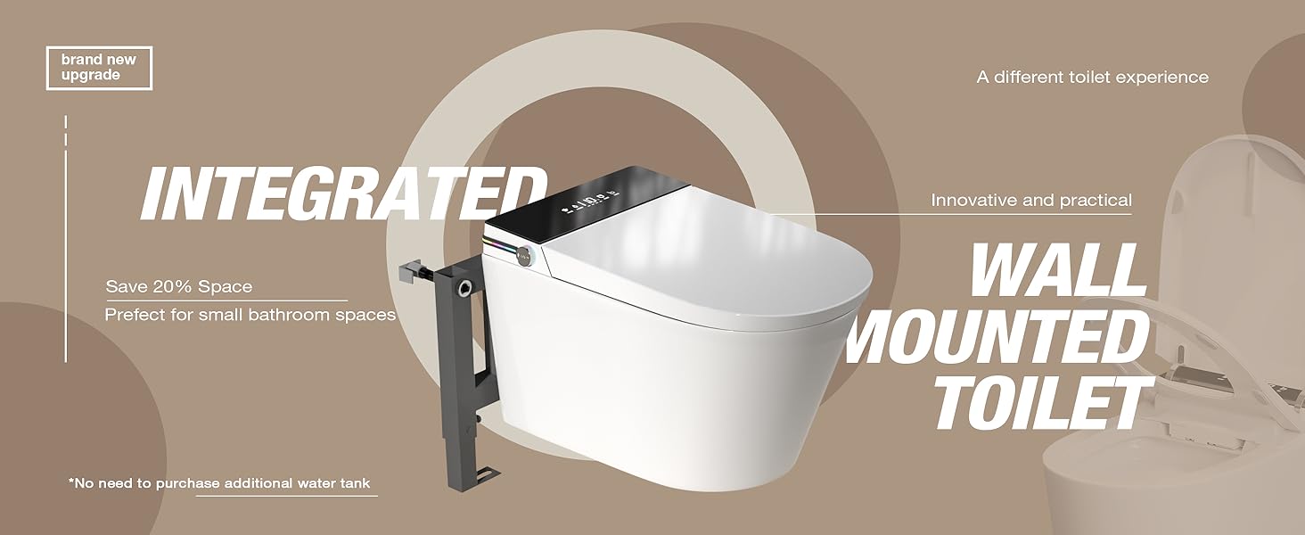 Smart Toilet with Bidet Built in