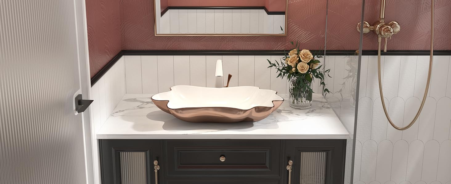 Lotus Leaf Flower Vanity Sink