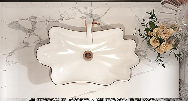 Luxury Rose Gold Bathroom Vessel Sink