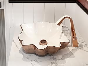 Above Counter Rose Gold  Vessel Vanity Sink