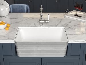 24-Inch Farmhouse Ceramic Kitchen Sink