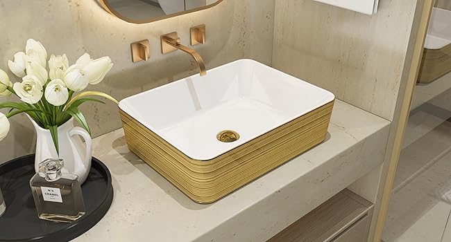 Gold bathroom sink