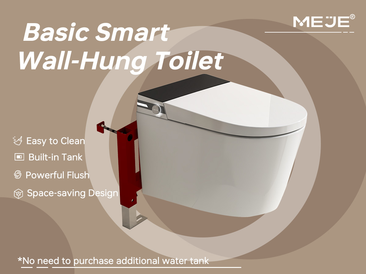 MEJE  T010Q - Basic Smart Function Wall Hung Toilet Combo, Auto Flush