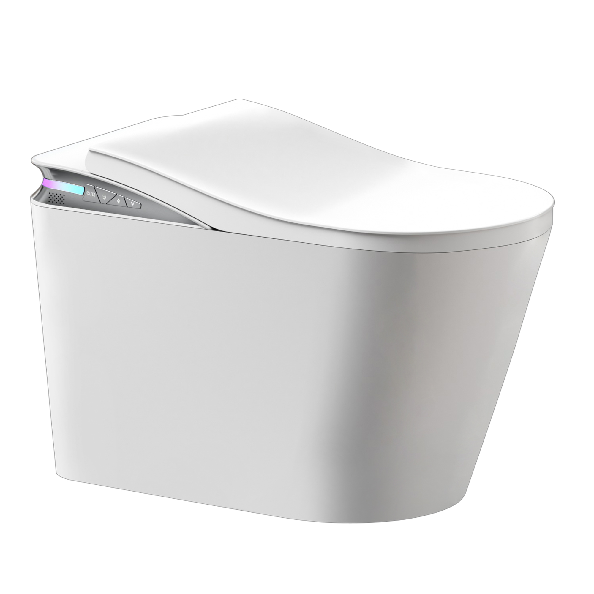 MEJE One Piece Smart Toilet with Auto Open/Close/Flush, Heated Bidet with Dryer